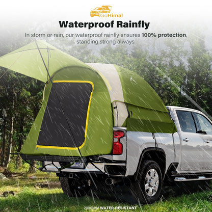 Pickup Truck Tent, Waterproof PU2000mm Double Layer for 6.5 FT Truck Bed, Portable Truck Bed Tent for Camping, Blue