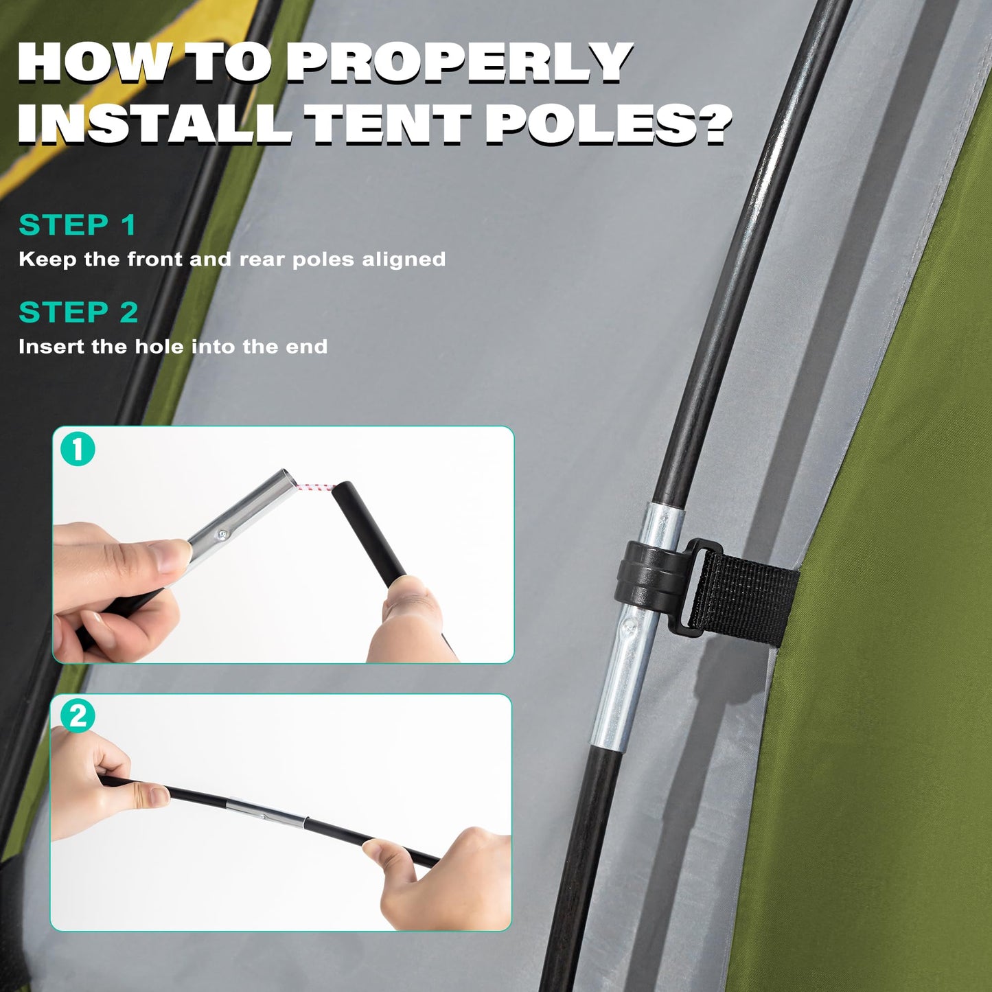 Pickup Truck Tent, Waterproof PU2000mm Double Layer for 6.5 FT Truck Bed, Portable Truck Bed Tent for Camping, Blue