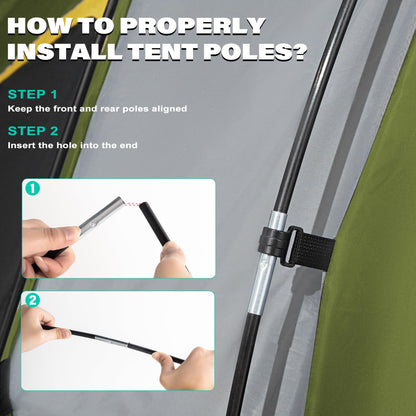 Pickup Truck Tent, Waterproof PU2000mm Double Layer for 6.5 FT Truck Bed, Portable Truck Bed Tent for Camping, Blue