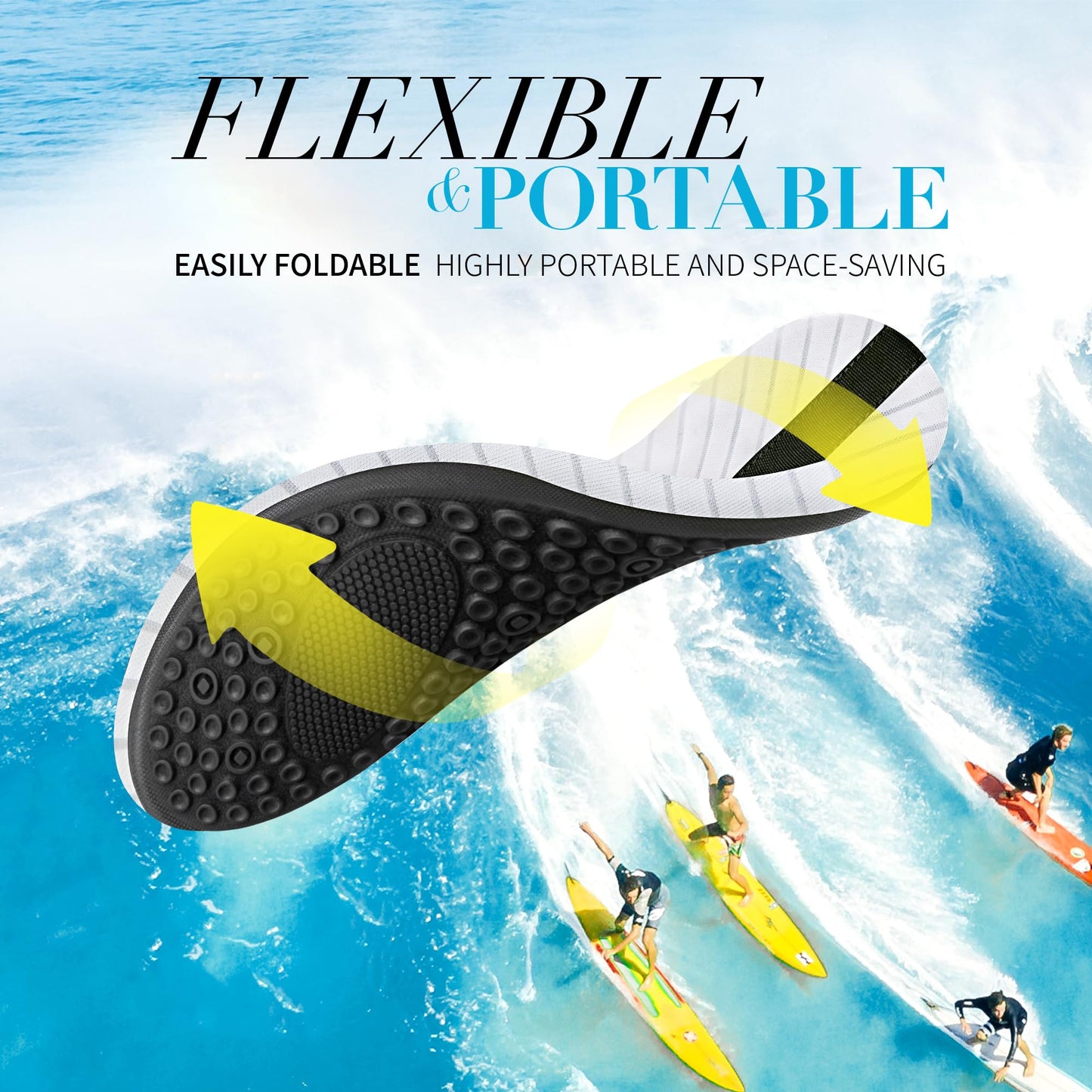 Homitem Water Shoes for Women Men Aqua Socks Swim Beach Pool River Slip-On Barefoot Quick-Dry Vacation Cruise Essentials Accessories for Yoga Kayak Sports