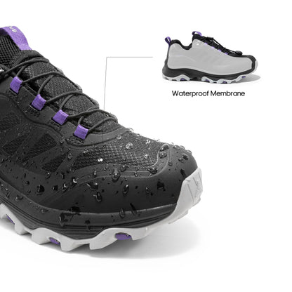 NORTIV 8 Women's Waterproof Hiking Shoes Quick Laces Outdoors Walking Trekking Camping Tennis Sneakers Canyon