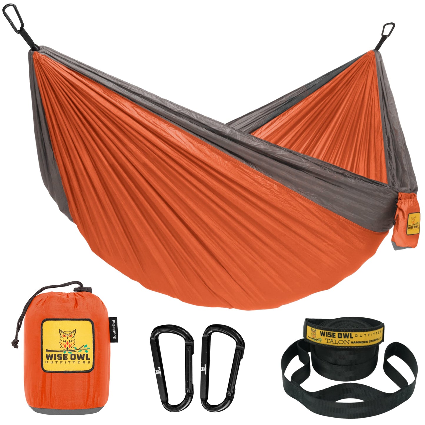 Wise Owl Outfitters Hammock for Camping Hammocks Gear for The Outdoors Backpacking Survival or Travel - Portable Lightweight Parachute Nylon - Up to 500lbs