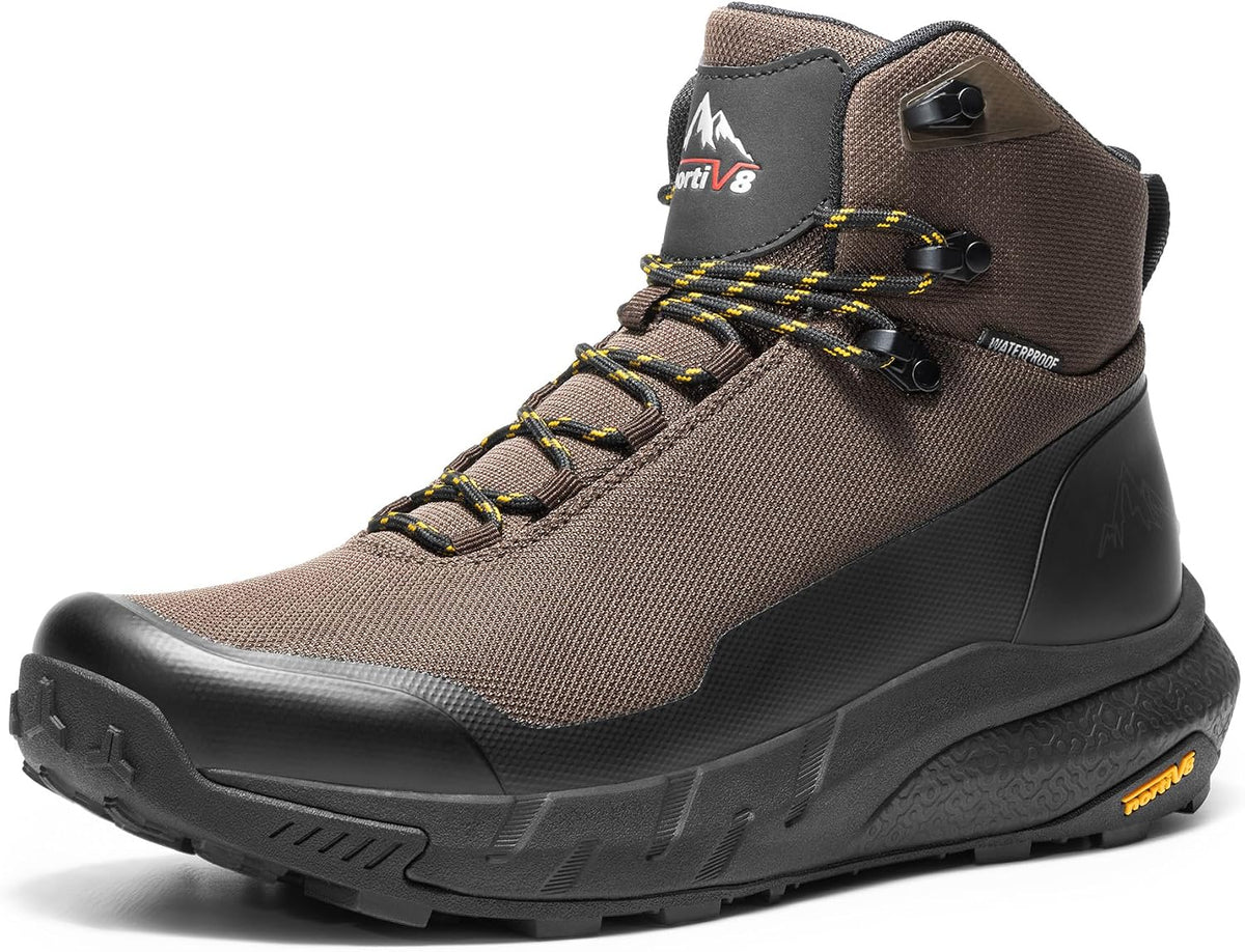 NORTIV 8 Men's Lightweight Breathable Hiking Boots | Waterproof Hiking Boots for Backpacking, Camping, Trekking and Mountaineering HydroTrek