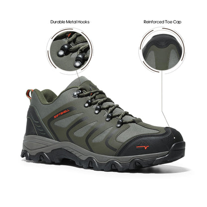 NORTIV 8 Men's Low Top Waterproof Hiking Shoes Trekking Trails Outdoor Work Shoes