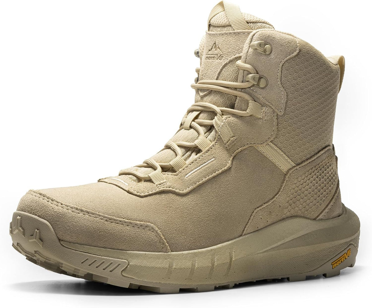 NORTIV 8 Men's Waterproof Tactical Work Boots Leather