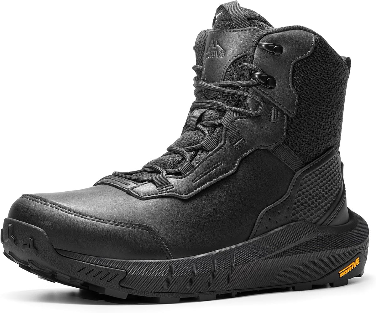 NORTIV 8 Men's Waterproof Tactical Work Boots Leather