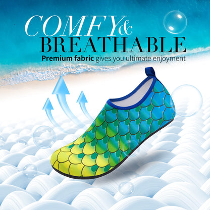 Homitem Water Shoes for Women Men Aqua Socks Swim Beach Pool River Slip-On Barefoot Quick-Dry Vacation Cruise Essentials Accessories for Yoga Kayak Sports