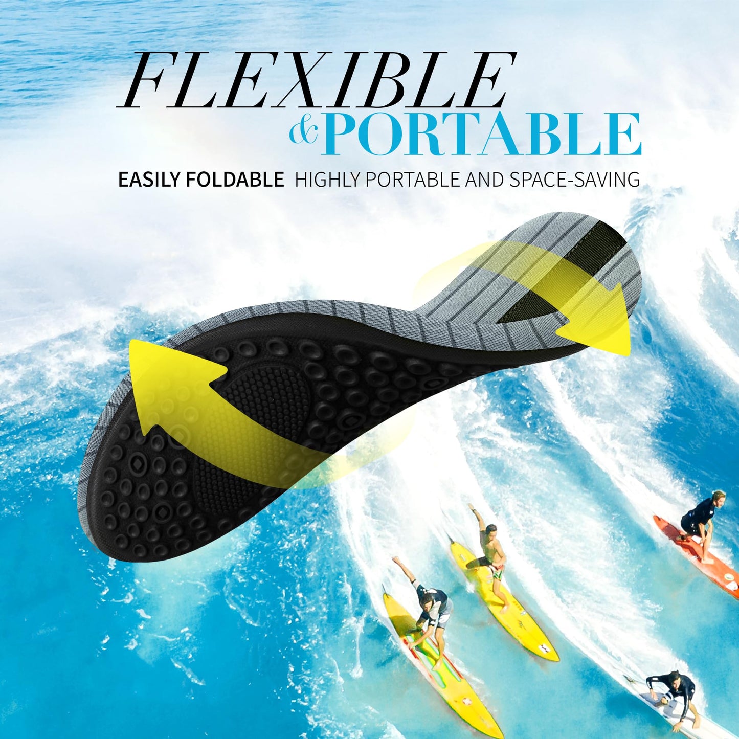 Homitem Water Shoes for Women Men Aqua Socks Swim Beach Pool River Slip-On Barefoot Quick-Dry Vacation Cruise Essentials Accessories for Yoga Kayak Sports