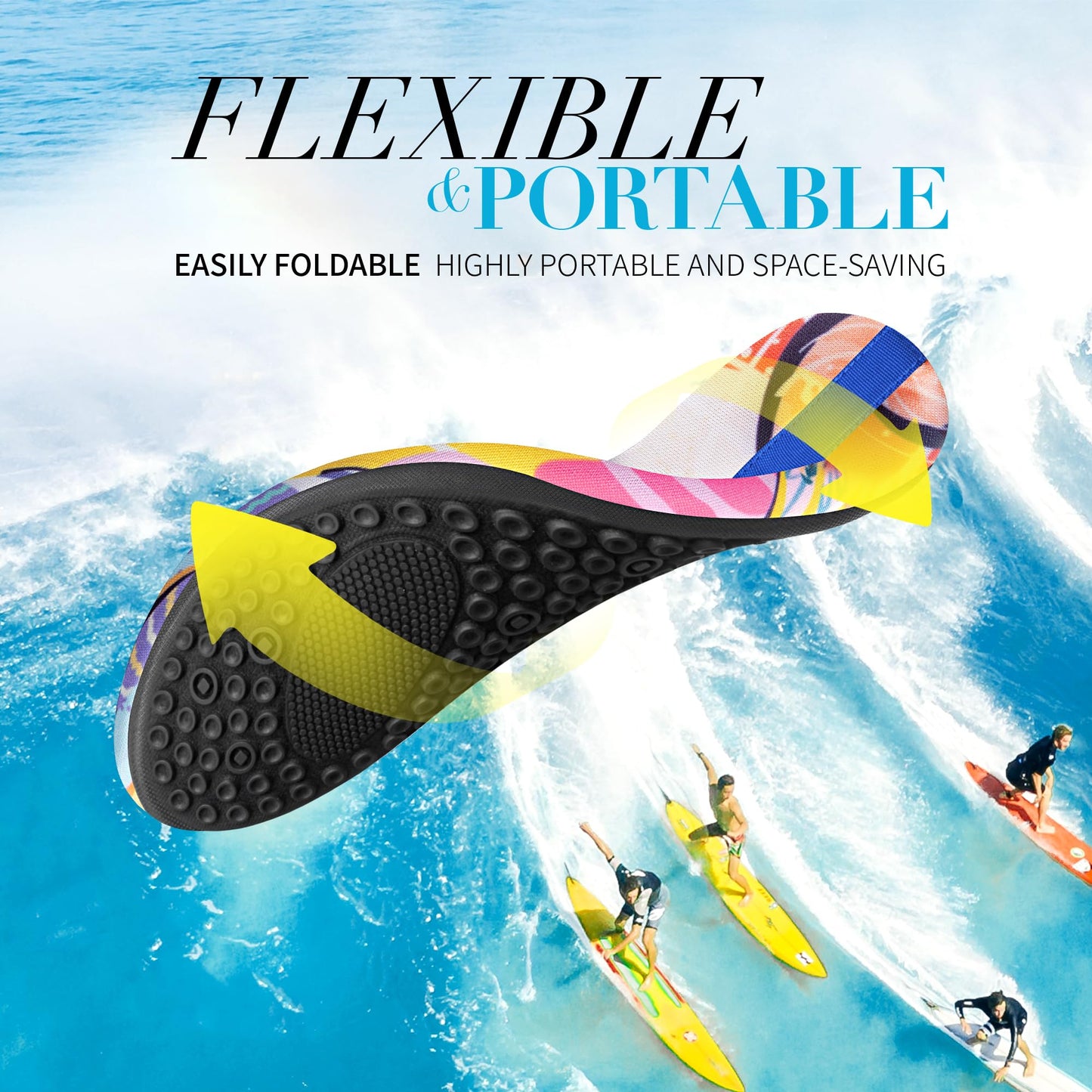 Homitem Water Shoes for Women Men Aqua Socks Swim Beach Pool River Slip-On Barefoot Quick-Dry Vacation Cruise Essentials Accessories for Yoga Kayak Sports