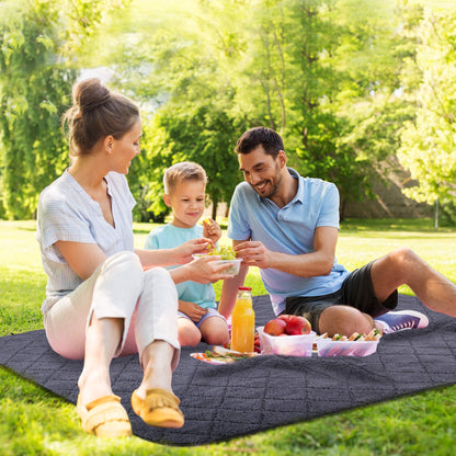 REDCAMP Large Camping Blanket with Sherpa Lining, Cold Weather Warm Outdoor Blanket Windproof for Camping Stadium, Machine Washable 59"x 79"