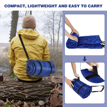 REDCAMP Large Camping Blanket with Sherpa Lining, Cold Weather Warm Outdoor Blanket Windproof for Camping Stadium, Machine Washable 59"x 79"