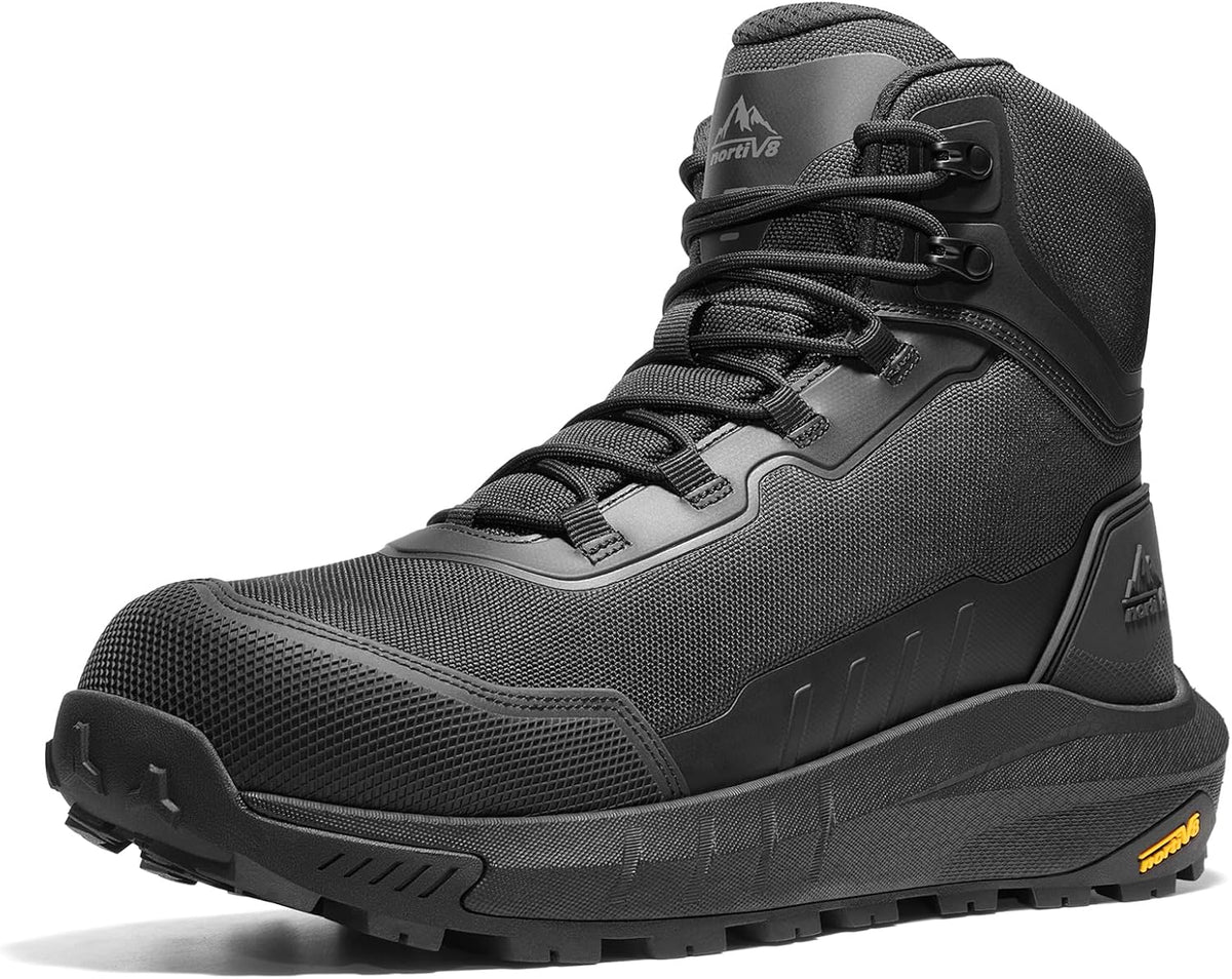 NORTIV 8 Men's Composite Toe Work Boots Slip Resistant | ASTM F2413-24 Safety Work Boots with Zipper Lightweight Comfort for all-day work for Warehouse Construction, Terrascope-nano