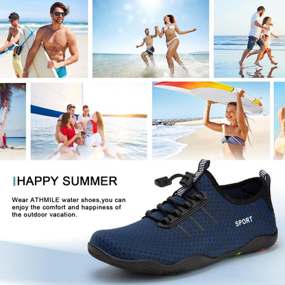 ATHMILE Water Shoes for Men Women River Shoes Adult Swim Beach Lake Pool Aqua Socks Barefoot Quick Dry for Hiking Surfing Kayaking Size