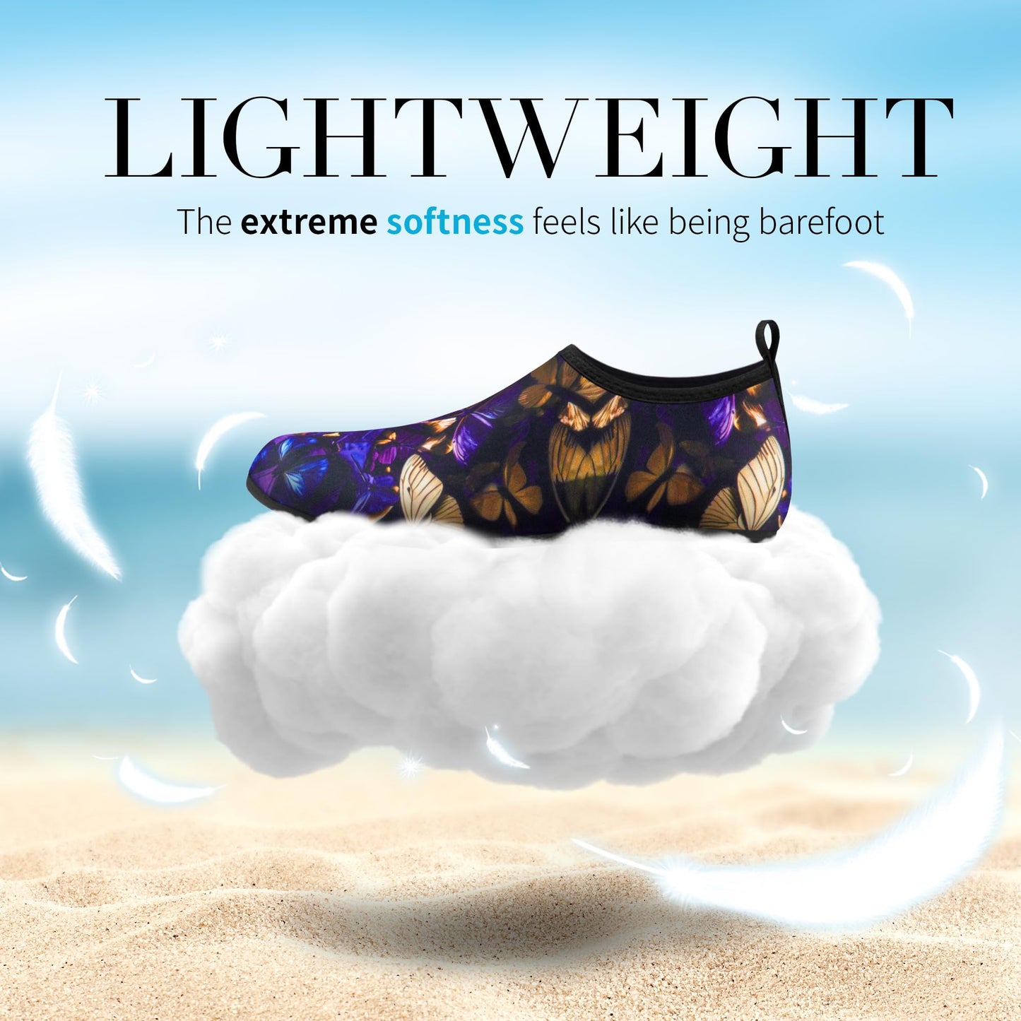 Homitem Water Shoes for Women Men Aqua Socks Swim Beach Pool River Slip-On Barefoot Quick-Dry Vacation Cruise Essentials Accessories for Yoga Kayak Sports