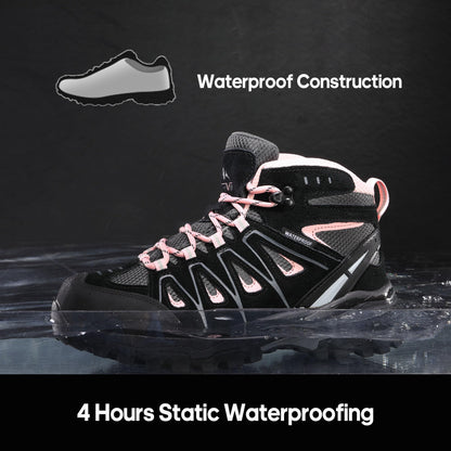 NORTIV 8 Women's Waterproof Hiking Boots Outdoor Trekking Camping Trail Hiking Boots