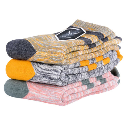 FEIDEER Women's Hiking Walking Socks, Multi-pack Outdoor Recreation Socks Wicking Cushion Crew Socks