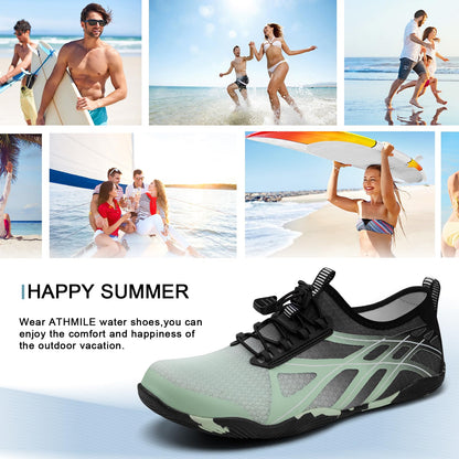 ATHMILE Water Shoes for Men Women River Shoes Adult Swim Beach Lake Pool Aqua Socks Barefoot Quick Dry for Hiking Surfing Kayaking Size