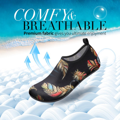 Homitem Water Shoes for Women Men Aqua Socks Swim Beach Pool River Slip-On Barefoot Quick-Dry Vacation Cruise Essentials Accessories for Yoga Kayak Sports