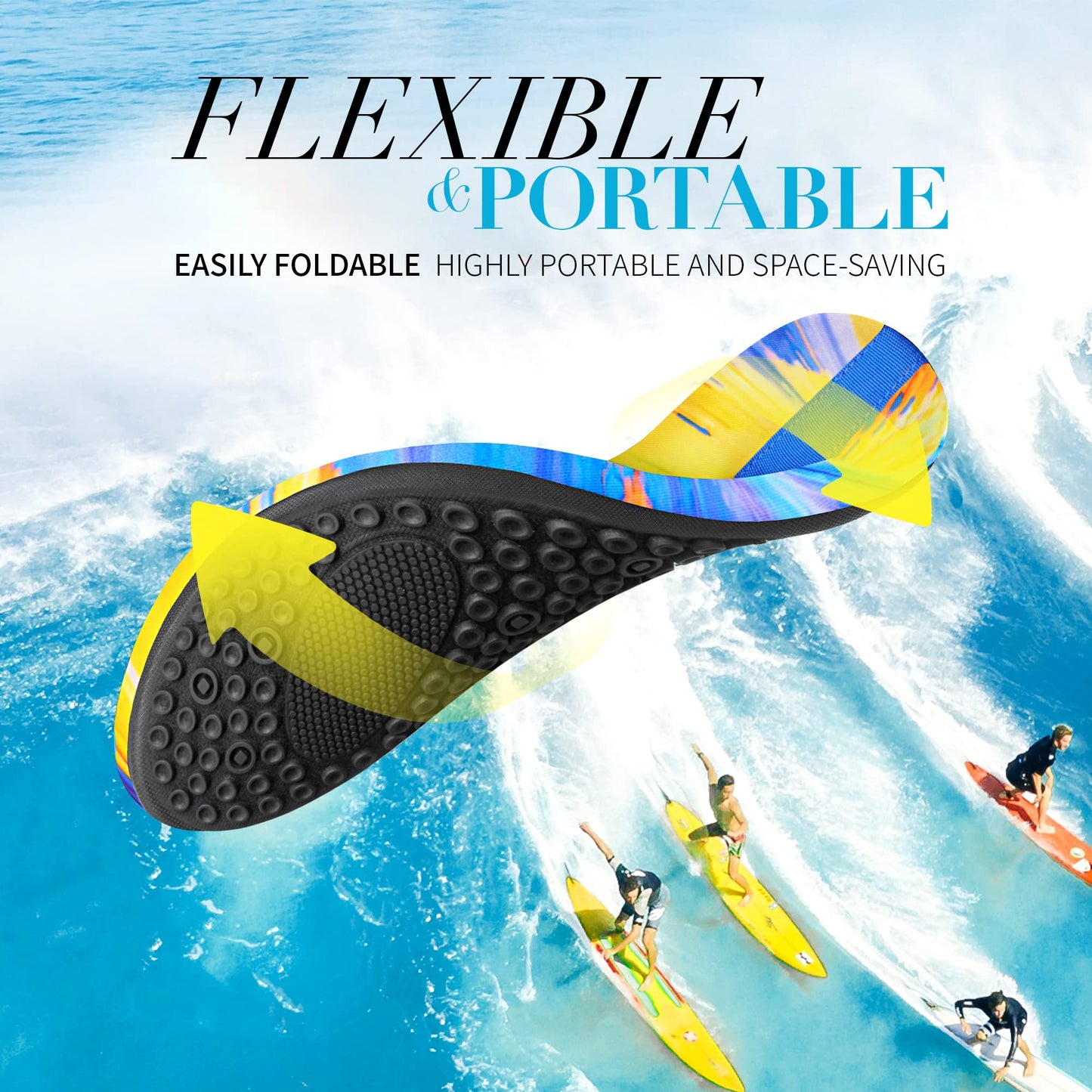 Homitem Water Shoes for Women Men Aqua Socks Swim Beach Pool River Slip-On Barefoot Quick-Dry Vacation Cruise Essentials Accessories for Yoga Kayak Sports