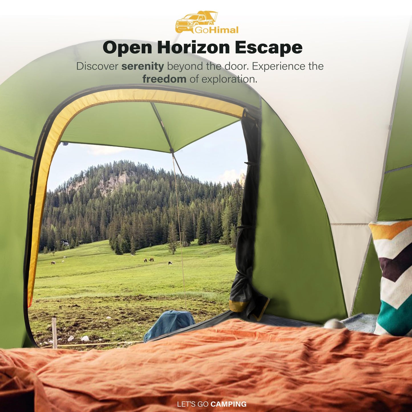 Pickup Truck Tent, Waterproof PU2000mm Double Layer for 6.5 FT Truck Bed, Portable Truck Bed Tent for Camping, Blue