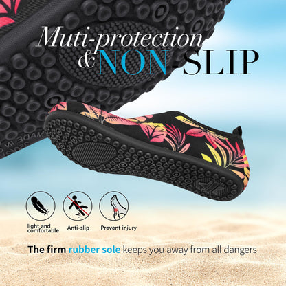 Homitem Water Shoes for Women Men Aqua Socks Swim Beach Pool River Slip-On Barefoot Quick-Dry Vacation Cruise Essentials Accessories for Yoga Kayak Sports