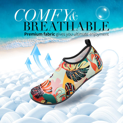 Homitem Water Shoes for Women Men Aqua Socks Swim Beach Pool River Slip-On Barefoot Quick-Dry Vacation Cruise Essentials Accessories for Yoga Kayak Sports