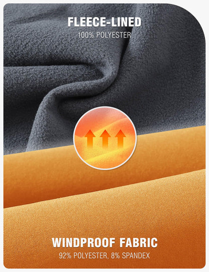 TBMPOY Men's Snow Ski Hiking Pants Waterproof Winter Fleece Lined Pants Camping Skiing Ice Fishing Pants with Belt