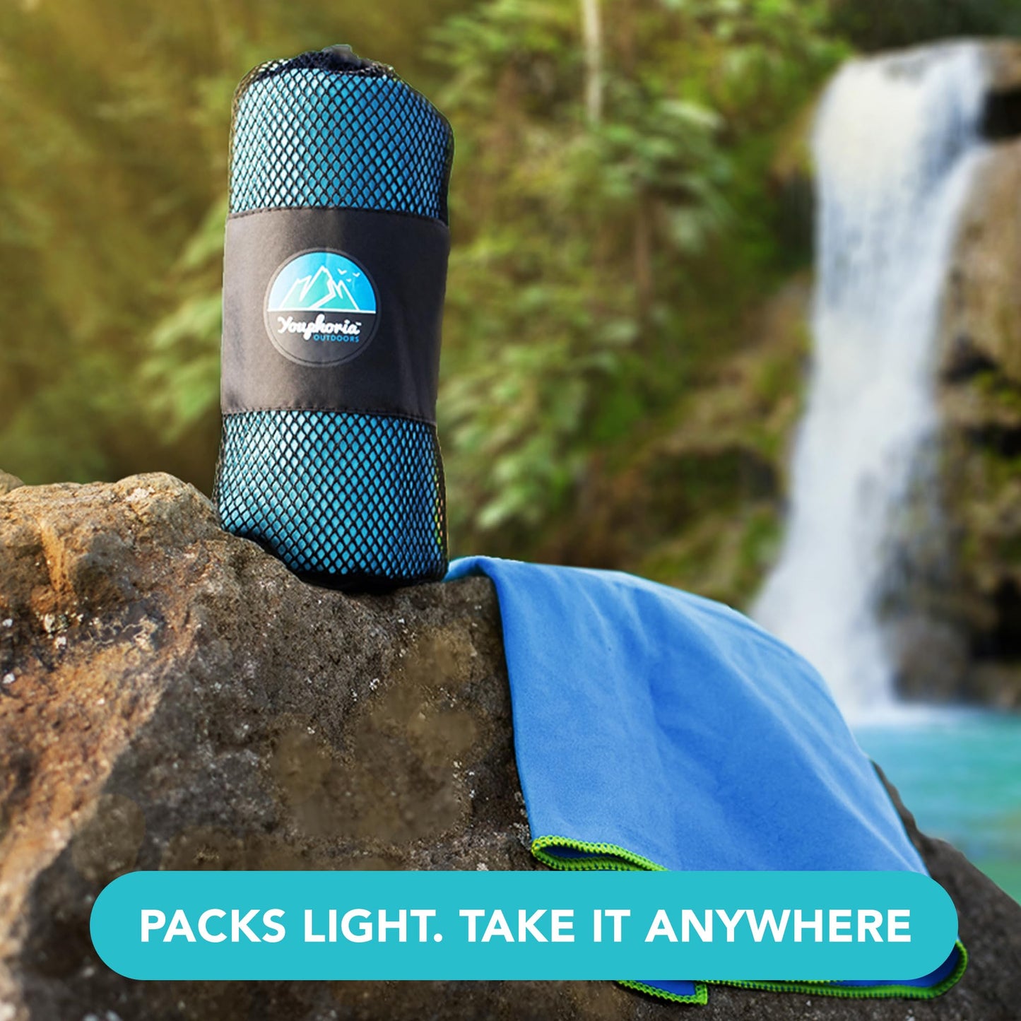 Youphoria Microfiber Travel Towel Fast Drying Lightweight - Quick Dry Towel for Camping, Beach, Backpacking, Hiking & Sport