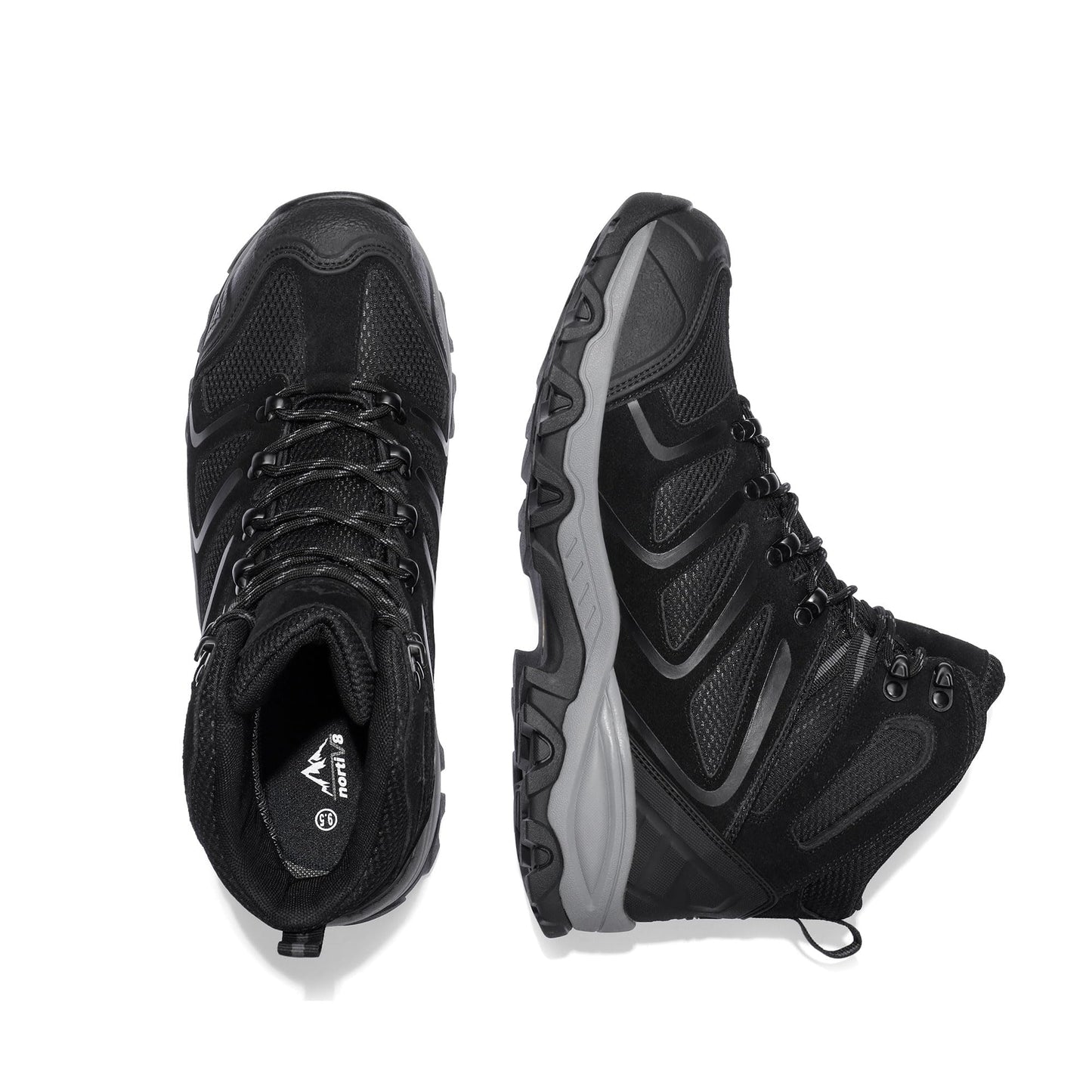 NORTIV 8 Men's Ankle High Waterproof Hiking Boots Outdoor Lightweight Shoes Trekking Trails Armadillo