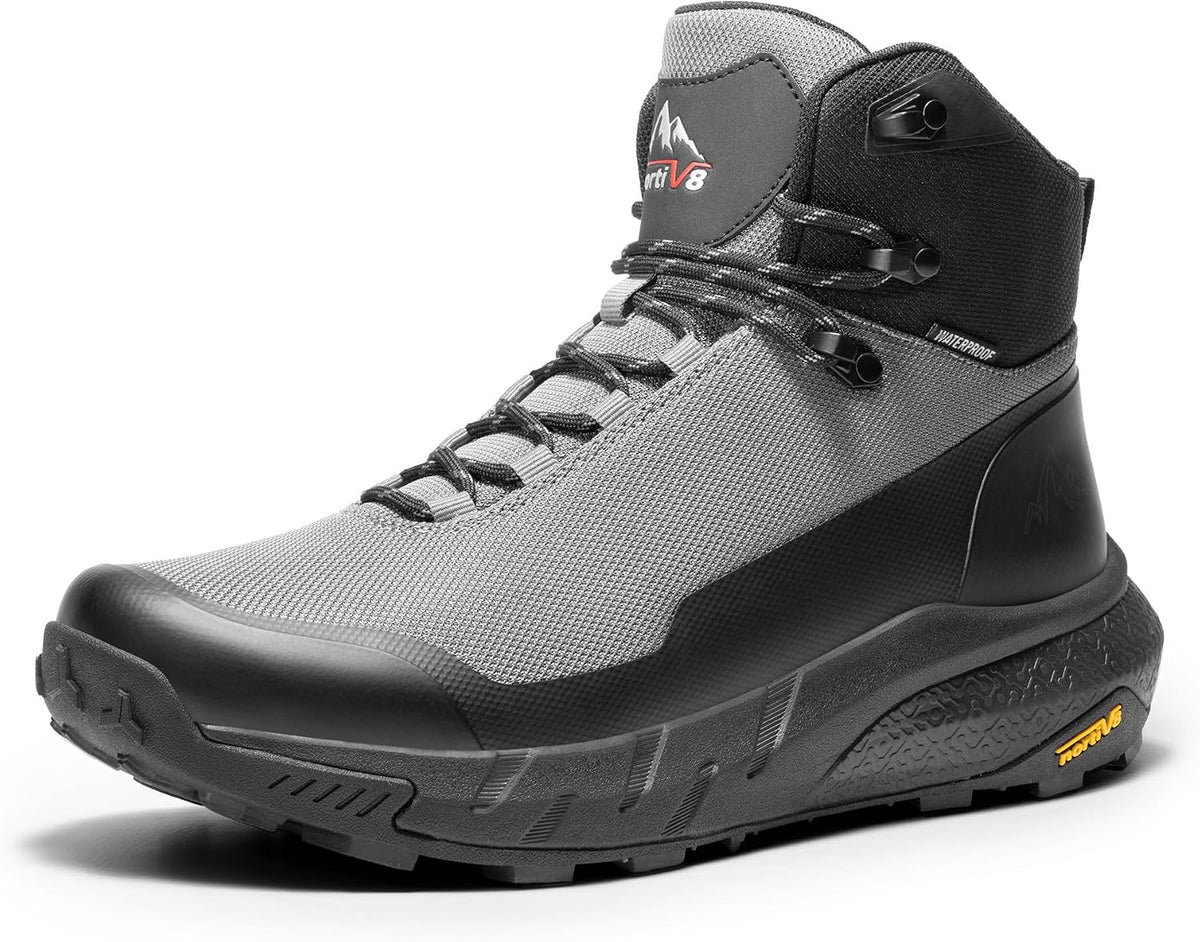 NORTIV 8 Men's Lightweight Breathable Hiking Boots | Waterproof Hiking Boots for Backpacking, Camping, Trekking and Mountaineering HydroTrek