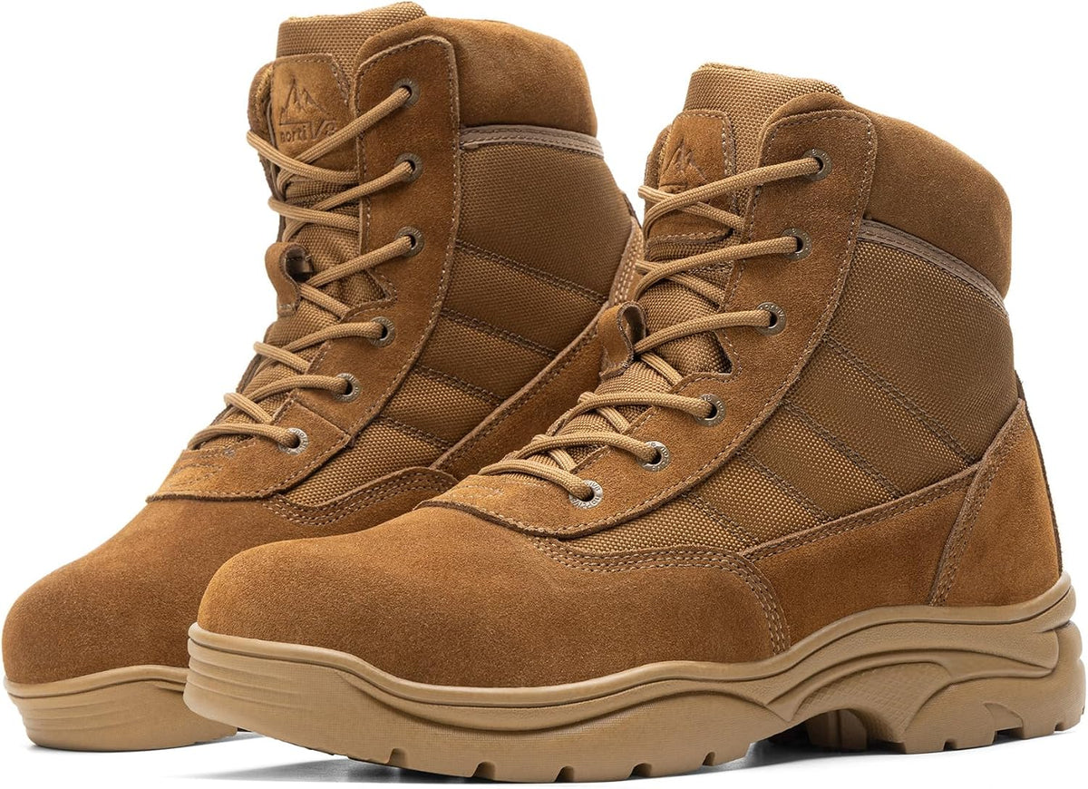 NORTIV 8 Men's Waterproof Military Work Boots 6 Inch