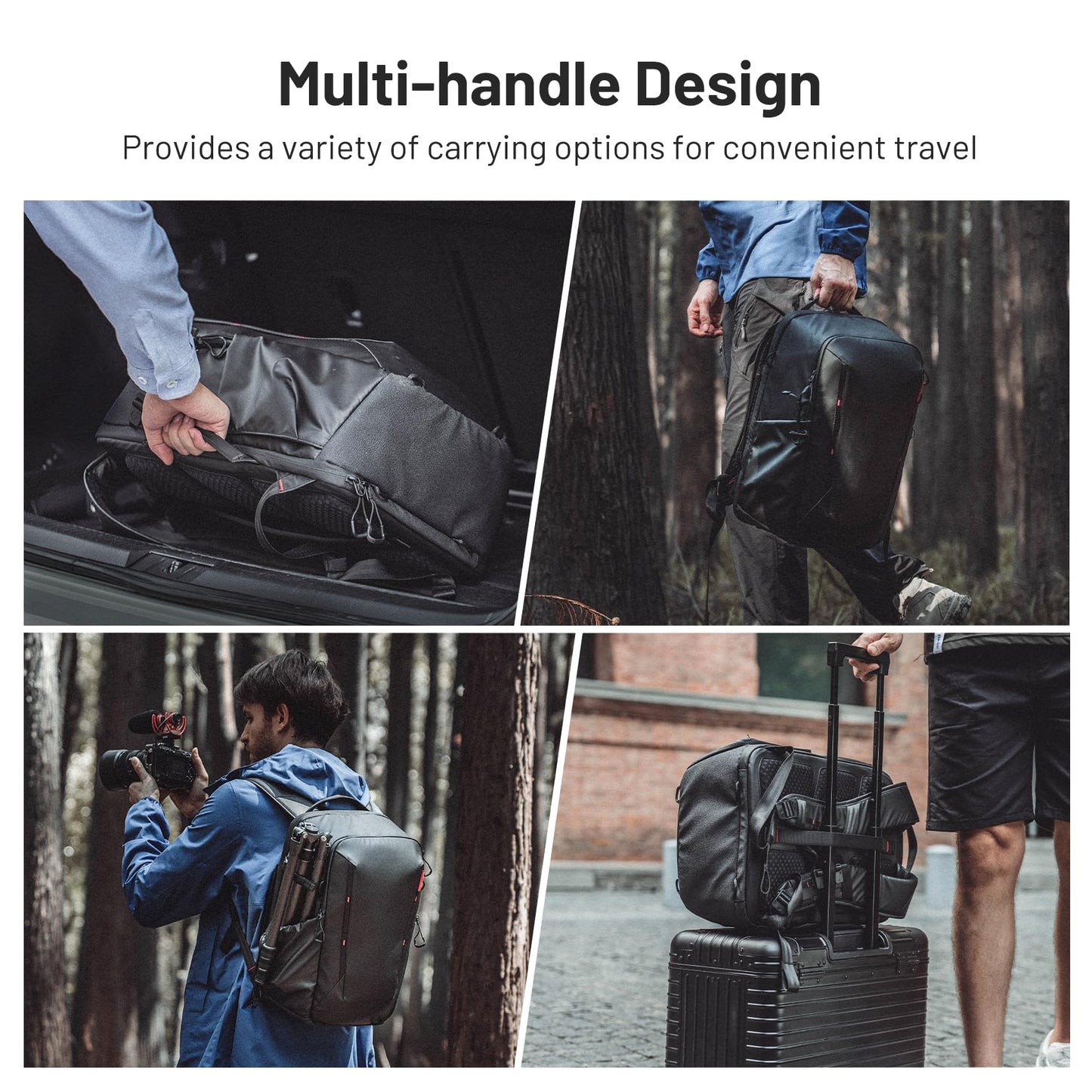 PGYTECH OneMo Lite Camera Backpack 22L for DJI, Sony, Canon, Nikon, OSMO Action/Pocket, DSLR/SLR Mirrorless, Camera Tripod Photographer Bag Gift, Black