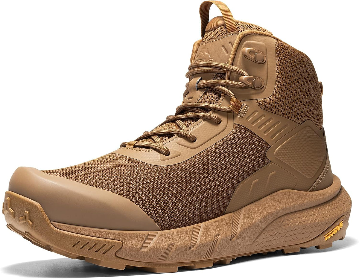 NORTIV 8 Men's Waterproof Military Tactical Work Boots | Leather Motorcycle Combat Lightweight Non-Slip Hiking Boots for Men VaporGuard