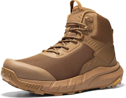 NORTIV 8 Men's Waterproof Military Tactical Work Boots | Leather Motorcycle Combat Lightweight Non-Slip Hiking Boots for Men VaporGuard