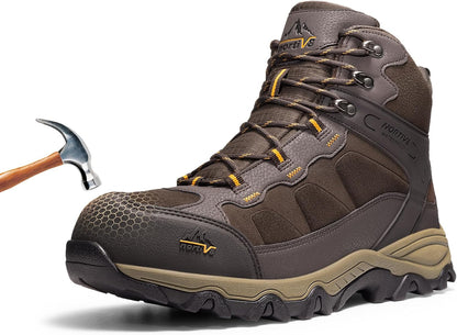 NORTIV 8 Men's Waterproof Steel Toe Work Boots