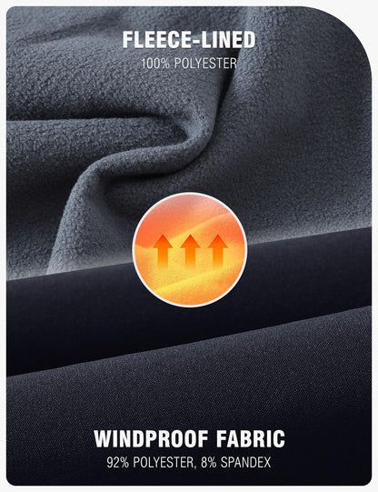 TBMPOY Men's Snow Ski Hiking Pants Waterproof Winter Fleece Lined Pants Camping Skiing Ice Fishing Pants with Belt