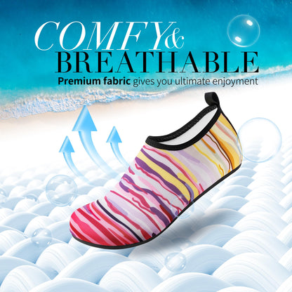 Homitem Water Shoes for Women Men Aqua Socks Swim Beach Pool River Slip-On Barefoot Quick-Dry Vacation Cruise Essentials Accessories for Yoga Kayak Sports