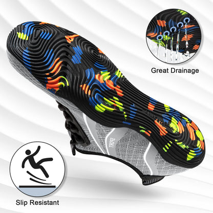 ATHMILE Water Shoes for Men Women River Shoes Adult Swim Beach Lake Pool Aqua Socks Barefoot Quick Dry for Hiking Surfing Kayaking Size