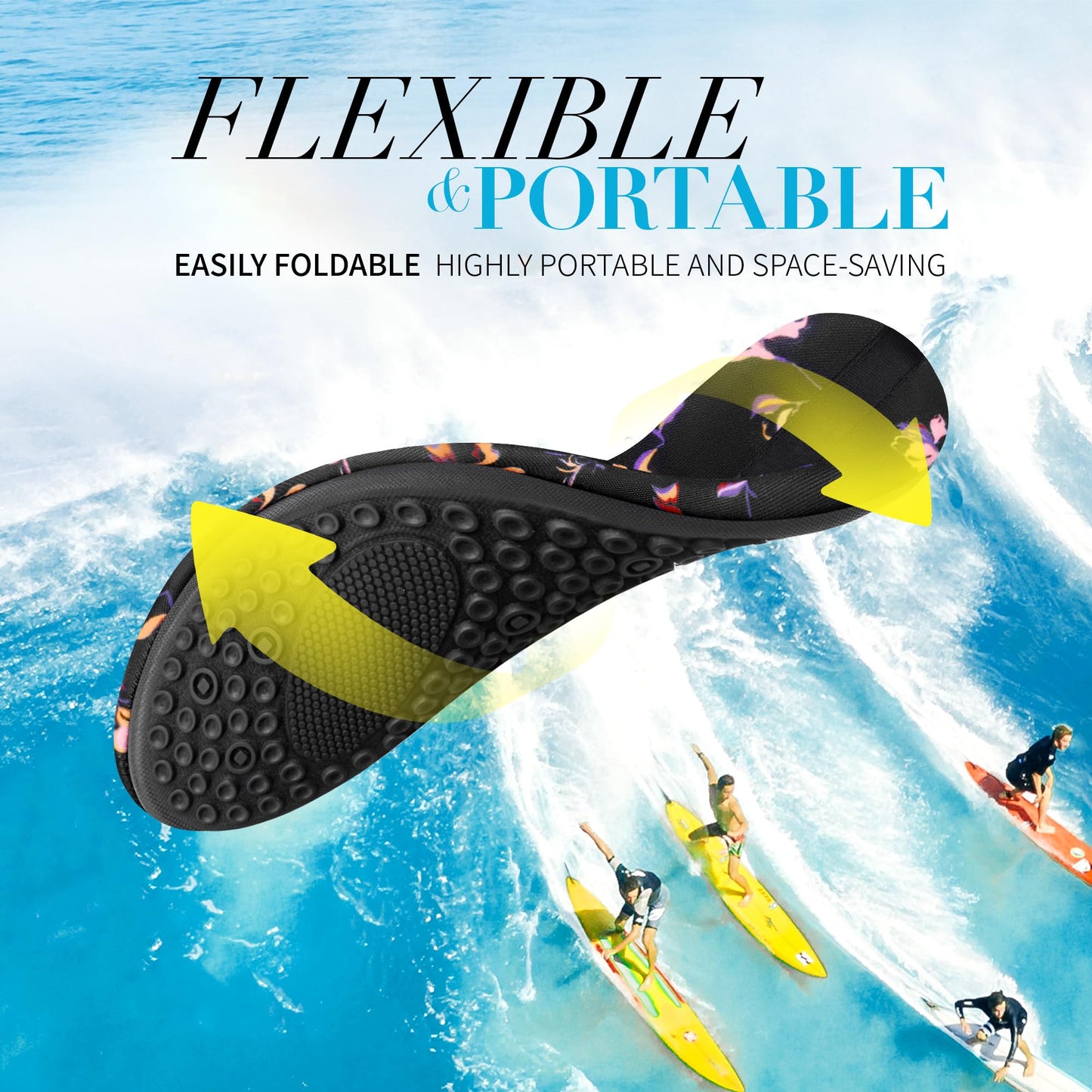 Homitem Water Shoes for Women Men Aqua Socks Swim Beach Pool River Slip-On Barefoot Quick-Dry Vacation Cruise Essentials Accessories for Yoga Kayak Sports