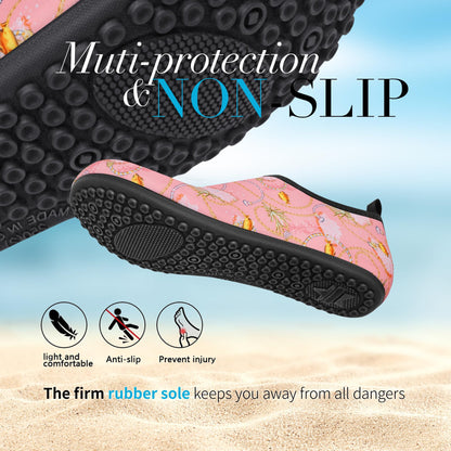 Homitem Water Shoes for Women Men Aqua Socks Swim Beach Pool River Slip-On Barefoot Quick-Dry Vacation Cruise Essentials Accessories for Yoga Kayak Sports