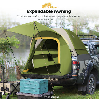 Pickup Truck Tent, Waterproof PU2000mm Double Layer for 6.5 FT Truck Bed, Portable Truck Bed Tent for Camping, Blue