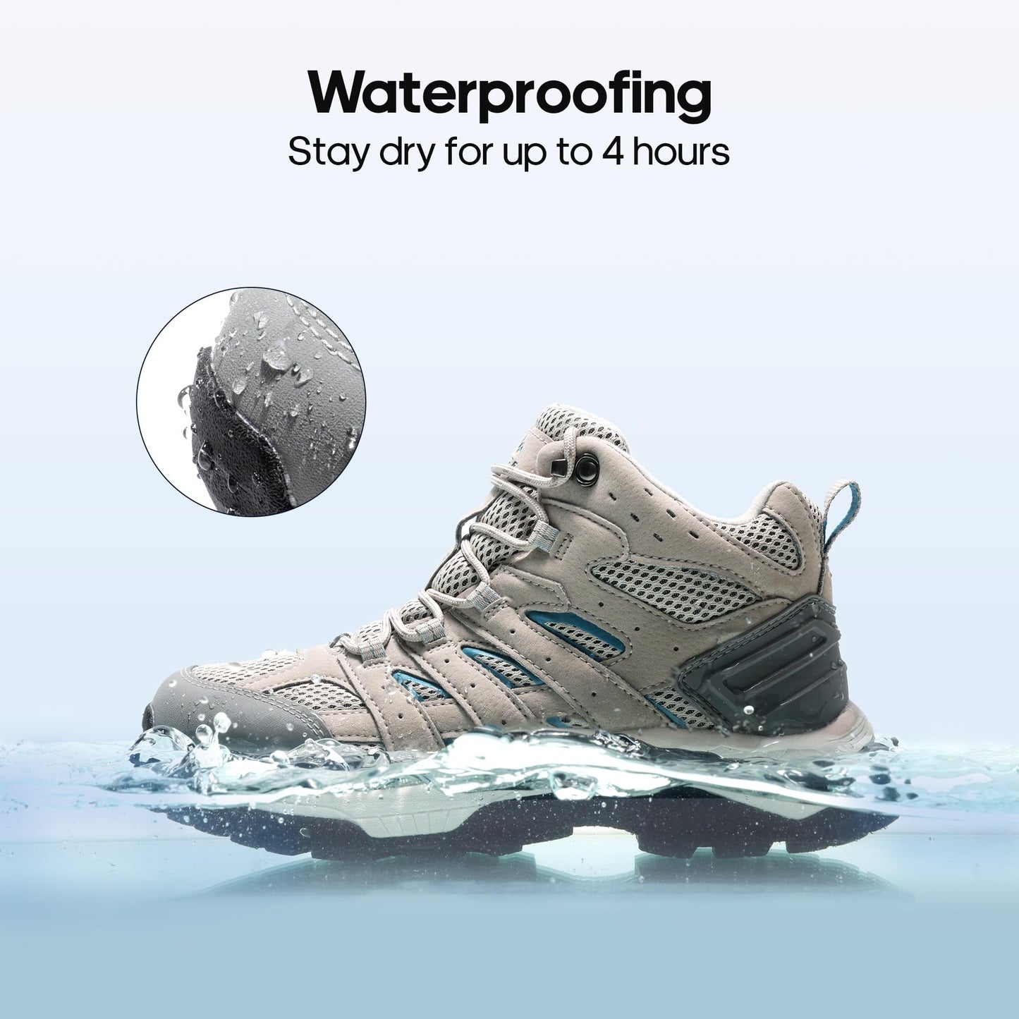 NORTIV 8 Women's Waterproof Hiking Boots Outdoor Trekking Mid Backpacking Mountaineering lightweight boots