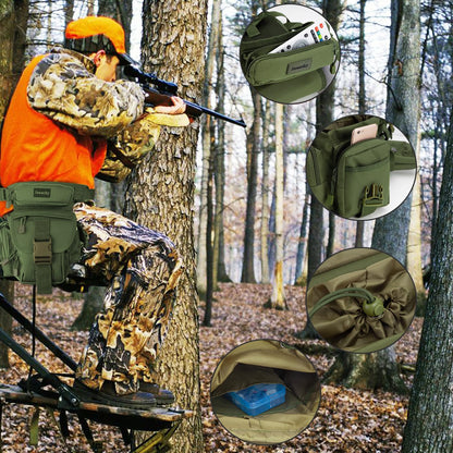 Jueachy Drop Leg Bag for Men Tactical Metal Detecting Thigh Pack with Water Bottle Pouch