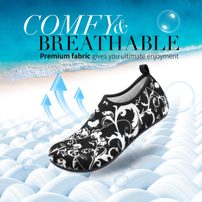 Homitem Water Shoes for Women Men Aqua Socks Swim Beach Pool River Slip-On Barefoot Quick-Dry Vacation Cruise Essentials Accessories for Yoga Kayak Sports