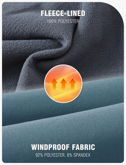 TBMPOY Men's Snow Ski Hiking Pants Waterproof Winter Fleece Lined Pants Camping Skiing Ice Fishing Pants with Belt