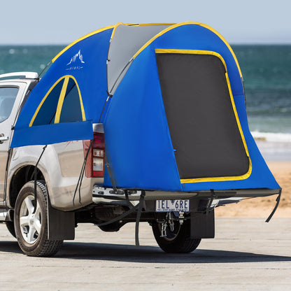 Pickup Truck Tent, Waterproof PU2000mm Double Layer for 6.5 FT Truck Bed, Portable Truck Bed Tent for Camping, Blue
