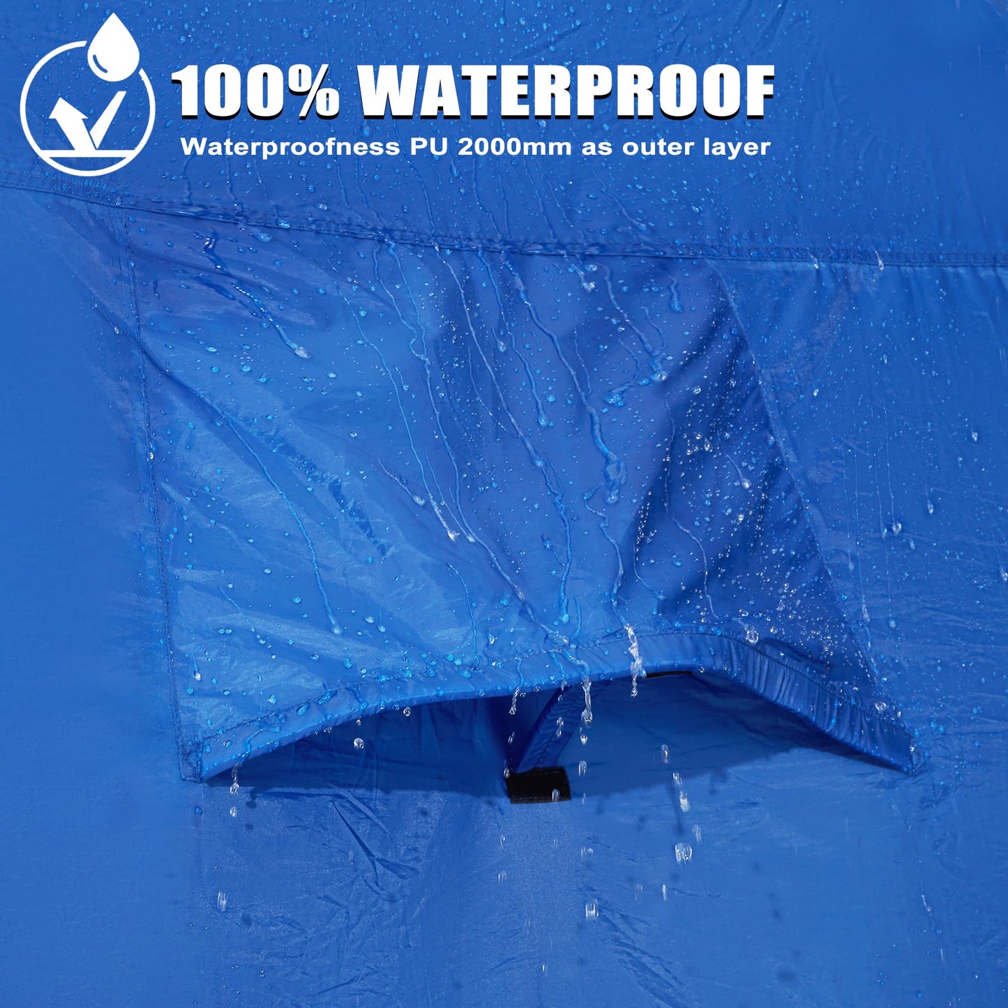 Pickup Truck Tent, Waterproof PU2000mm Double Layer for 6.5 FT Truck Bed, Portable Truck Bed Tent for Camping, Blue