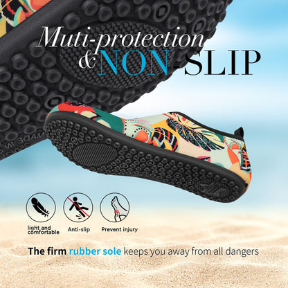 Homitem Water Shoes for Women Men Aqua Socks Swim Beach Pool River Slip-On Barefoot Quick-Dry Vacation Cruise Essentials Accessories for Yoga Kayak Sports