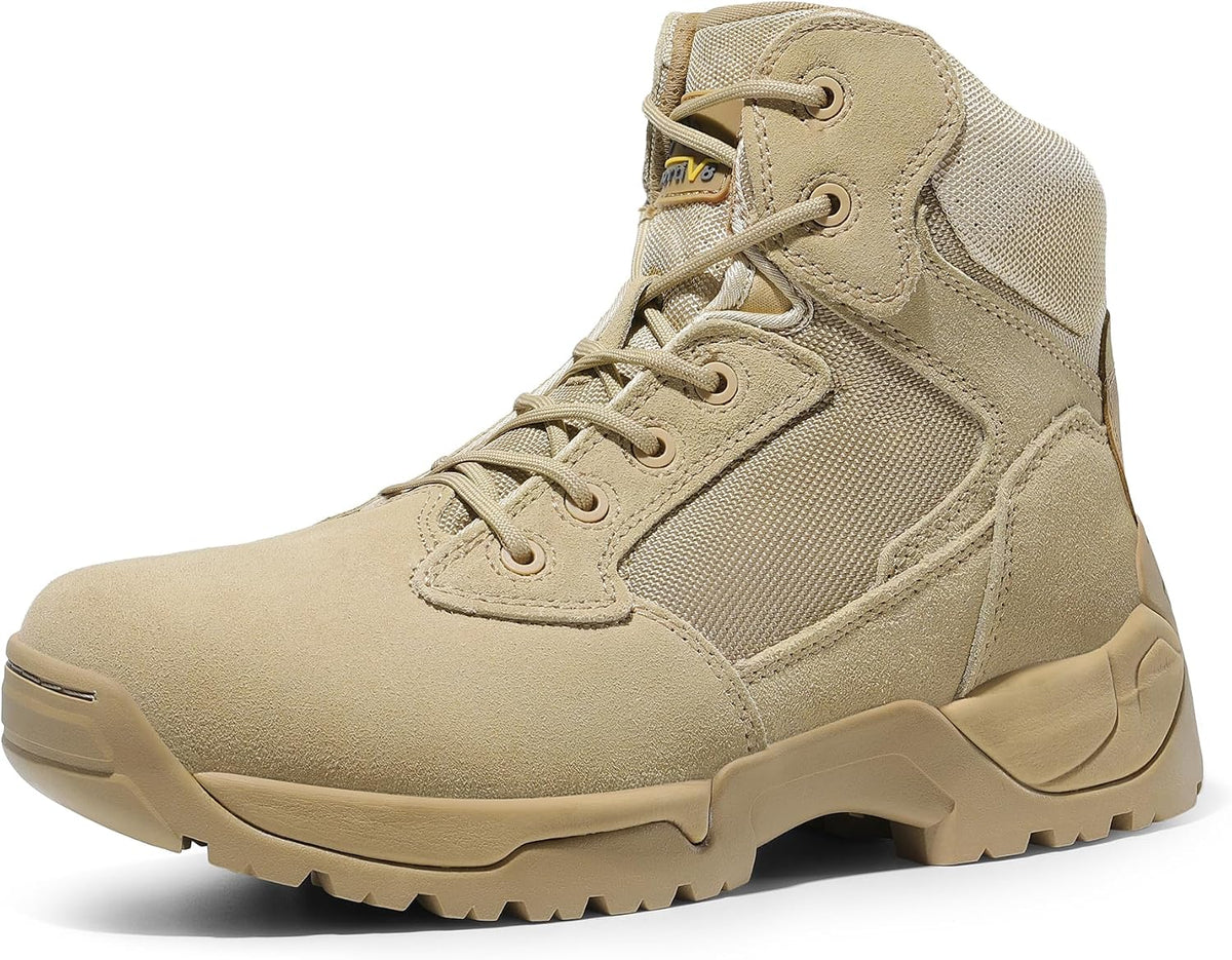 NORTIV 8 Mens Military Tactical Work Boots Side Zip