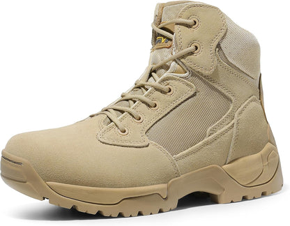 NORTIV 8 Mens Military Tactical Work Boots Side Zip